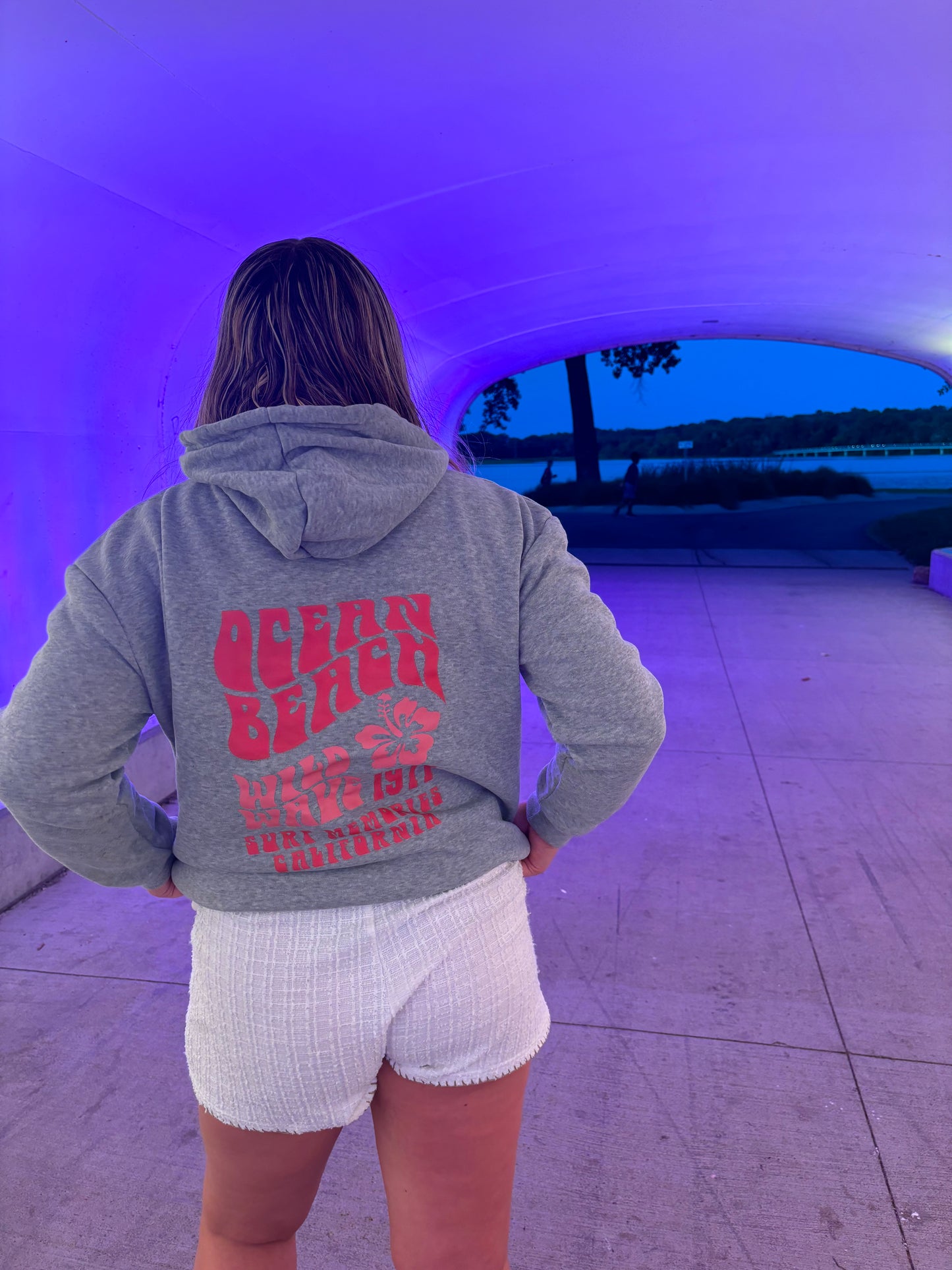 Ocean Beach Wild Wave 1971 Hoodie