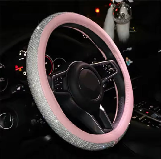 Boho Steering Wheel Cover ~ Light Pink