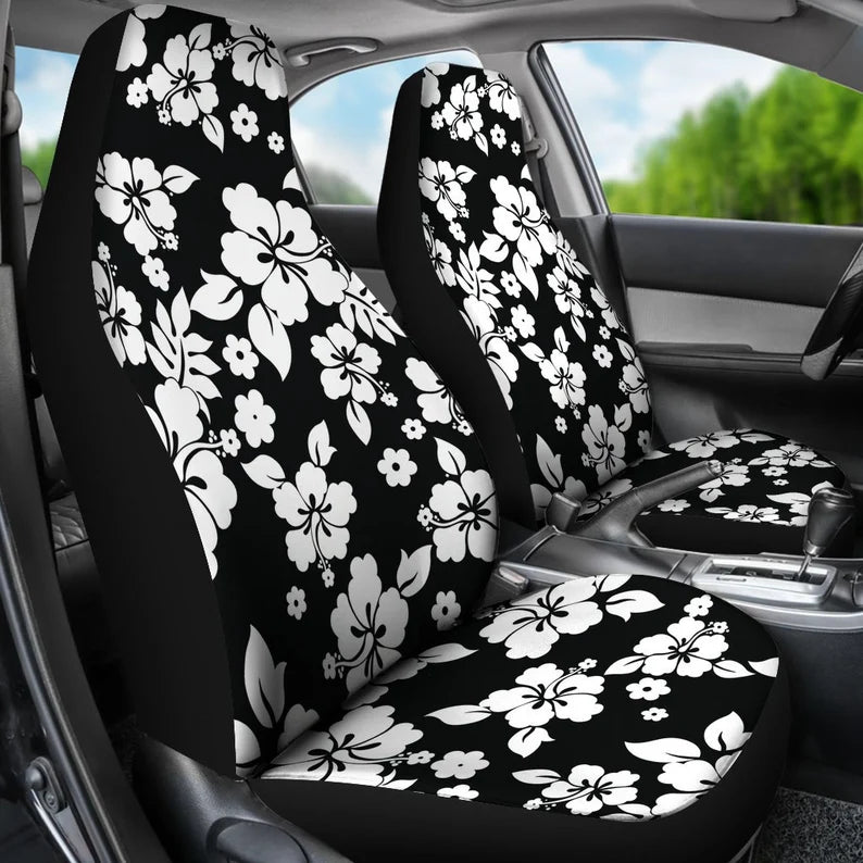 Boho Seat Cover ~ Black Blossom