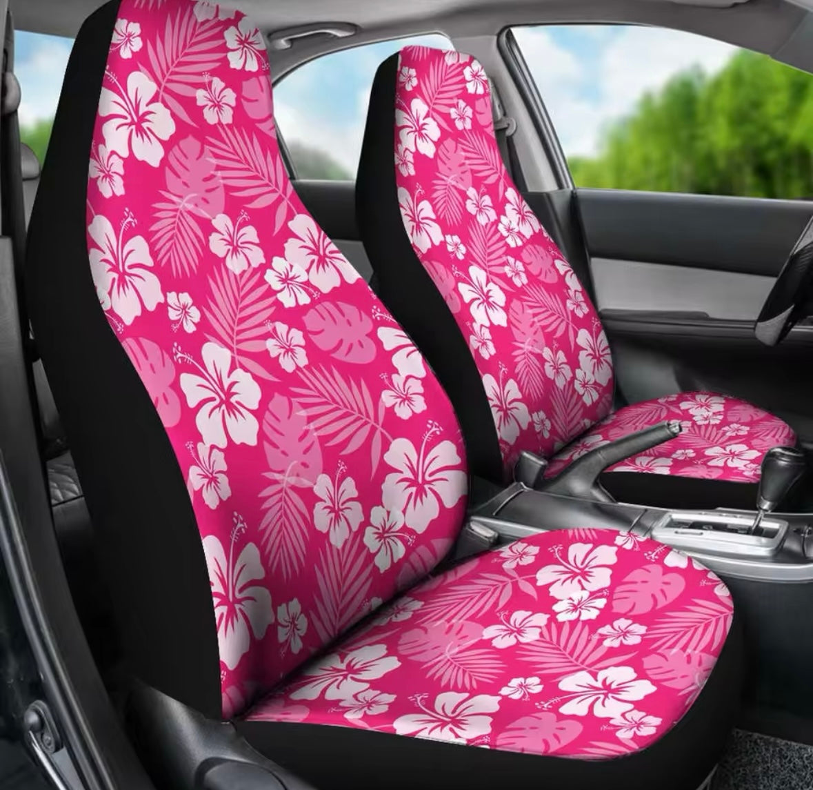 Boho Seat Cover ~ Hot Pink Blossom