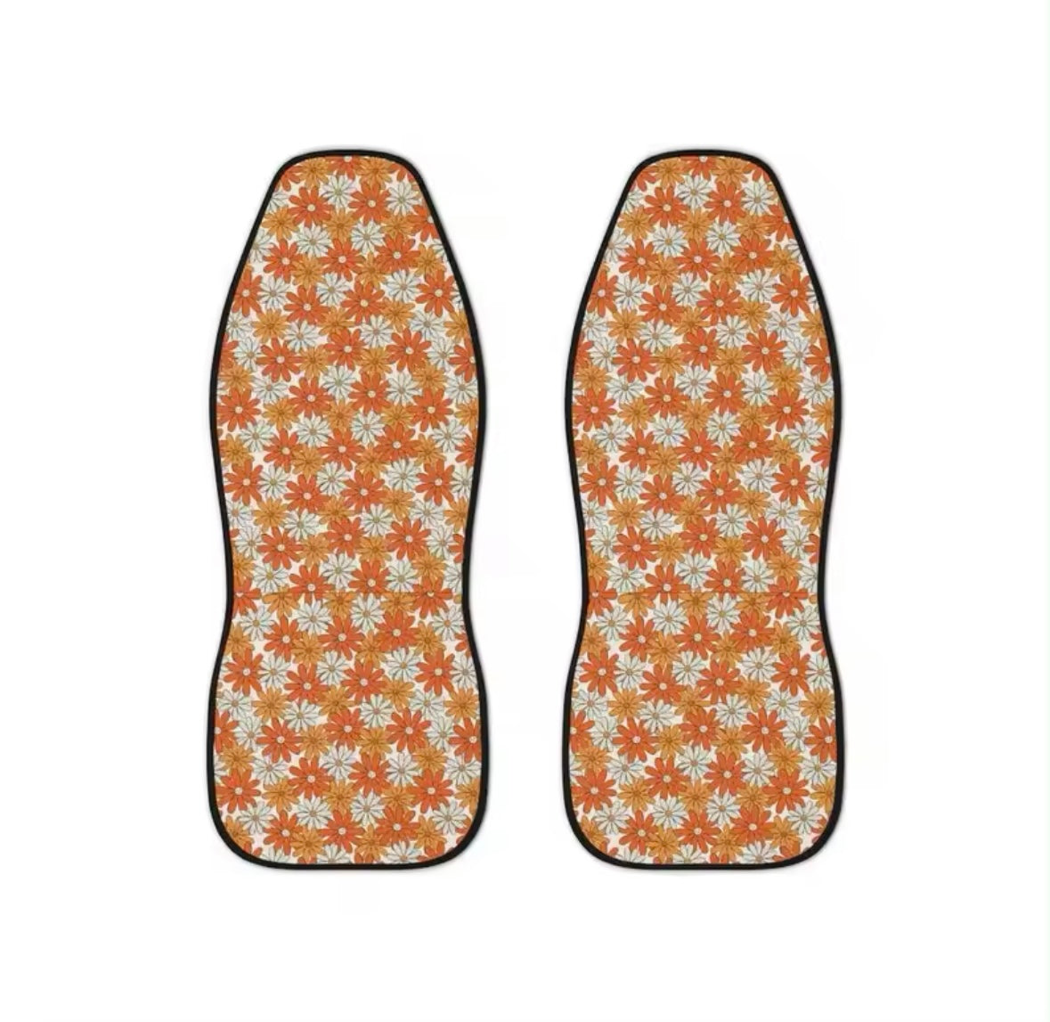 Boho Seat Cover ~ Orange Blossom